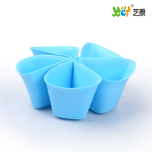 超大花形遥控器收纳盒 桌面杂物盒--蓝色