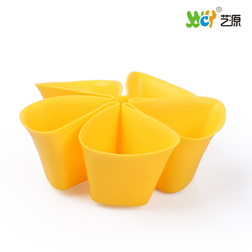 超大花形遥控器收纳盒 桌面杂物盒--黄色