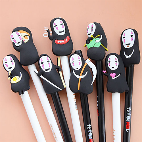 宫崎骏笔帽式可替换针管型黑色中性笔--面具（0.5mm）