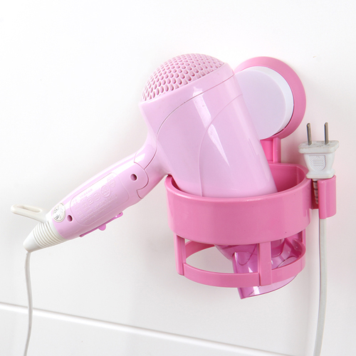 真空魔力吸盘吹风机收纳架--红色