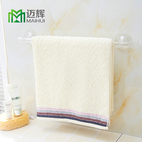迈辉免安装双吸盘浴室毛巾架--单杆