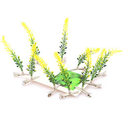 卖萌神器植物搞怪发夹--双色黄头小草（10个装）