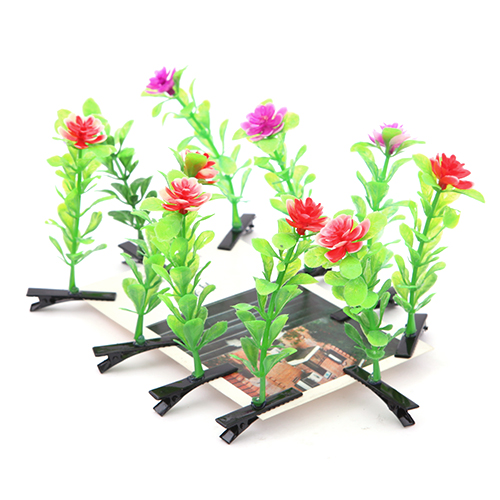 卖萌神器植物搞怪发夹--宽叶小花水草（10个装）