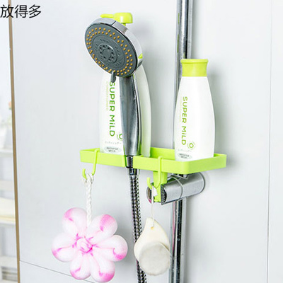 双挂钩浴室花洒置物架--绿色