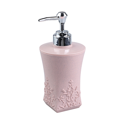 欧式雕花可拆卸按压式洗手液乳液分装瓶--方底粉色
