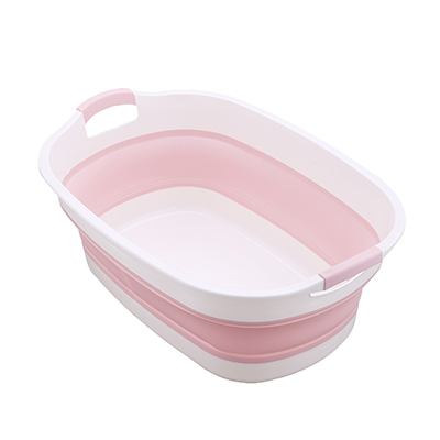 大容量折叠式宝宝洗澡盆 沐浴桶--粉色