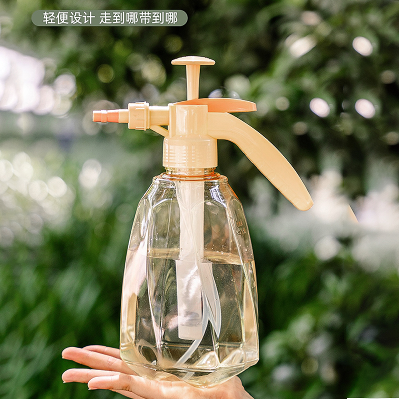 气压式喷水壶 浇水壶消毒清洁浇花多用壶 1.5L--奶油黄