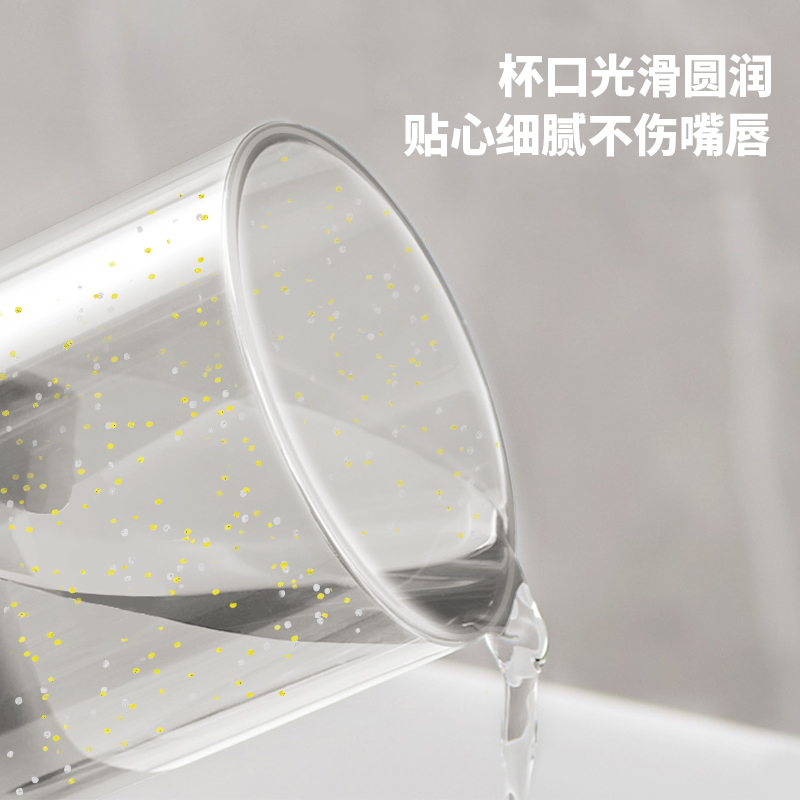 轻奢简约透明洗漱杯 多用漱口杯刷牙杯--透明