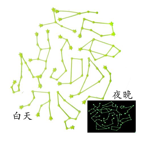 浪漫满屋夜光贴/卧室墙贴/天花板贴-十二星座