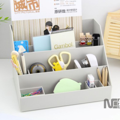 纳川多功能桌面整理柜/收纳架（灰色）
